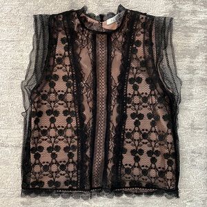 Alexis lace sleeves top sz S